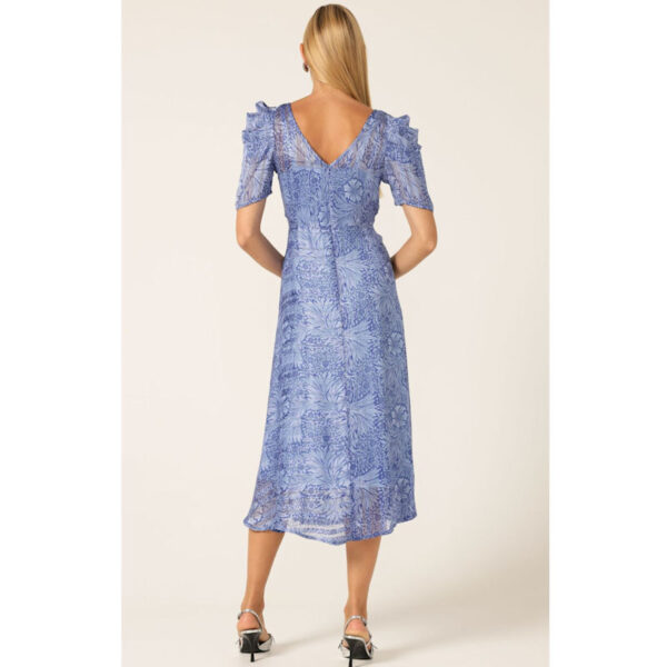 Blue Jay Periwinkle Flower Midi Dress Ma03 - Image 3