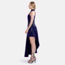 Navy Leather Maxi Dress Han8