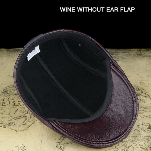 Marinzic Leather Flat Cap - Image 11