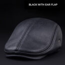 Marinzic Leather Flat Cap
