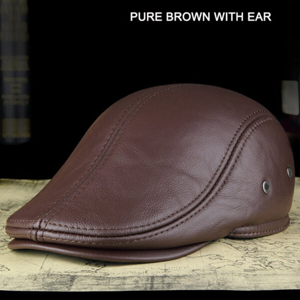Marinzic Leather Flat Cap - Image 9
