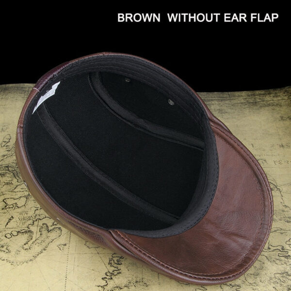Marinzic Leather Flat Cap - Image 8