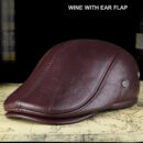 Marinzic Leather Flat Cap
