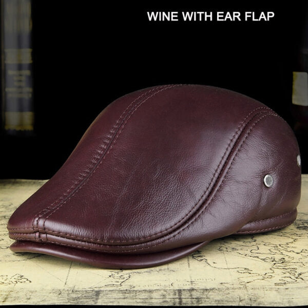 Marinzic Leather Flat Cap - Image 10